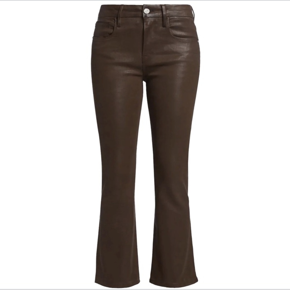 Frame Le Crop Mini Boot Coated Jeans